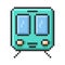 Outlined pixel icon of train