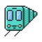 Outlined pixel icon of train