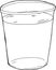 Outlined Plastic Cup of Water