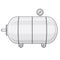 Outlined pressure vessel for water, gas, air. Pressure tank for storage of material.