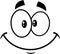 Outlined Smiling Cartoon Funny Face With Happy Expression