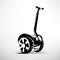 Outlined vector symbol, electric scooter