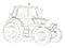 Outlines of the agricultural tractor