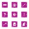 Outlook icons set, grunge style
