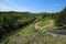 Outlook over railroad track at Doeda Fallet in Sweden