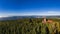 Outlook tower in Cerna Studnice, aerial shot