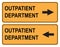 Outpatient department traffic sign