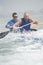 Outrigger Canoeing Team In Race