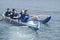 Outrigger Canoeing Team In Race