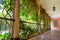 Outside corridor at an spanish hacienda in Ecuador