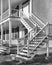 Outside staircase at Fort Laramie barracks