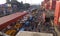 Outside view of Howrah Station, Kolkata, India