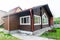 Outside view of a log building of a finnish sauna