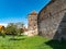 The outside walls of Sanpetru Saxon fortified Church in Transylvania