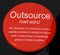 Outsource Definition Button Showing Subcontracting Suppliers And