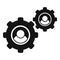 Outsource smart gear icon, simple style