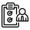 Outsource to do list icon, outline style