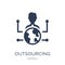 outsourcing icon. Trendy flat vector outsourcing icon on white b