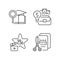 Outstanding aptitude linear icons set
