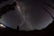 The outstanding beauty and clarity of the Milky way and the starry sky captured from high altitude on the mount bromo, indonesia.