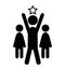 Outstanding Man Win Leader People Flat Icons Pictogram