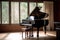 Outstanding piano with warm sunlight filled room