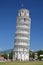 The outstanding view of the Leaning Tower on Square of Miracles in Pisa, Italy