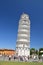 The outstanding view of the Leaning Tower on Square of Miracles in Pisa, Italy