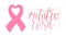 Outubro Rosa - October Pink in portuguese language. Brazil Breast Cancer Awareness campaign web banner. Handwritten