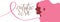 Outubro Rosa - Pink October in Brazilian language. Breast Cancer Awareness campaign web banner. Handwritten lettering.