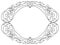 Oval baroque ornamental decorative frame