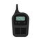 Oval black walkie talkie with antenna. Vector illustration.