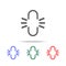 oval and dashes, constrain sign icon. Elements in multi colored icons for mobile concept and web apps. Icons for website design an