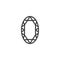 Oval diamond line icon