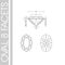 Oval diamond shape 8 facet