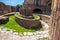 Oval fountain of the cenatio of the Flavian Palace also known as the Domus Flavia on the Palatine Hill in Rome