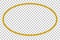 Oval frame from brown rope for your element design at transparent effect background