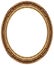 Oval gold picture frame