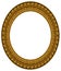 Oval gold picture frame