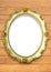 Oval golden color picture frame