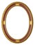 Oval golden decorative picture frame