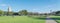 Oval Green lawn and pathway at Stanford University entrance