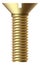 Oval head slotted bolt. Gold metal fastener