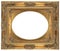 Oval isolated decorative bronze frame