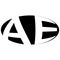 Oval logo double letter A E two letters ae ea