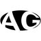 Oval logo double letter A, G two letters ag ga