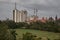 Oval maidan and in backgraund telecom buildings Mumbai