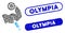 Oval Mosaic Anabolic Steroids with Scratched Olympia Stamps