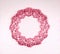 Oval pink photo frame with pearls