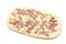 Oval pizza isolated on a white background